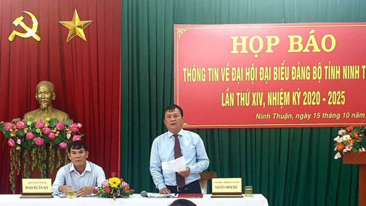 Đại hội Đại biểu Đảng bộ tỉnh Ninh Thuận lần thứ XIV, nhiệm kỳ 2020 - 2025 diễn ra trong 3 ngày (từ 26 - 28/10) (ảnh: Thanh Niên)