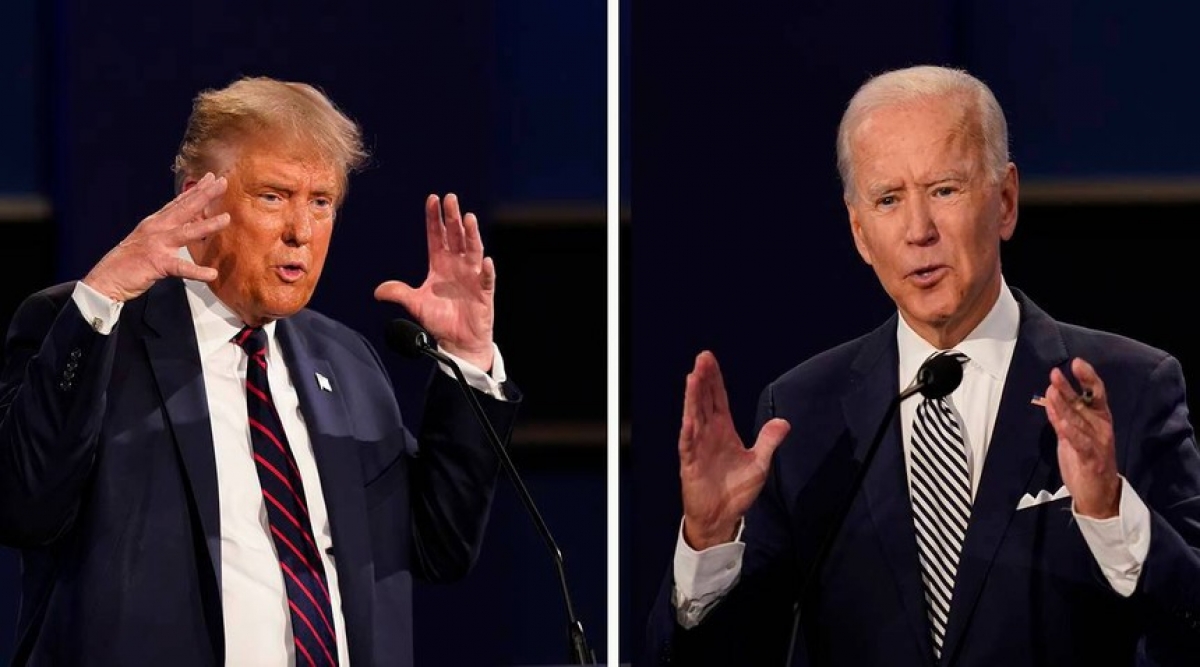 Tổng thống Trump và ứng viên đảng Dân chủ Joe Biden. Ảnh: Getty 