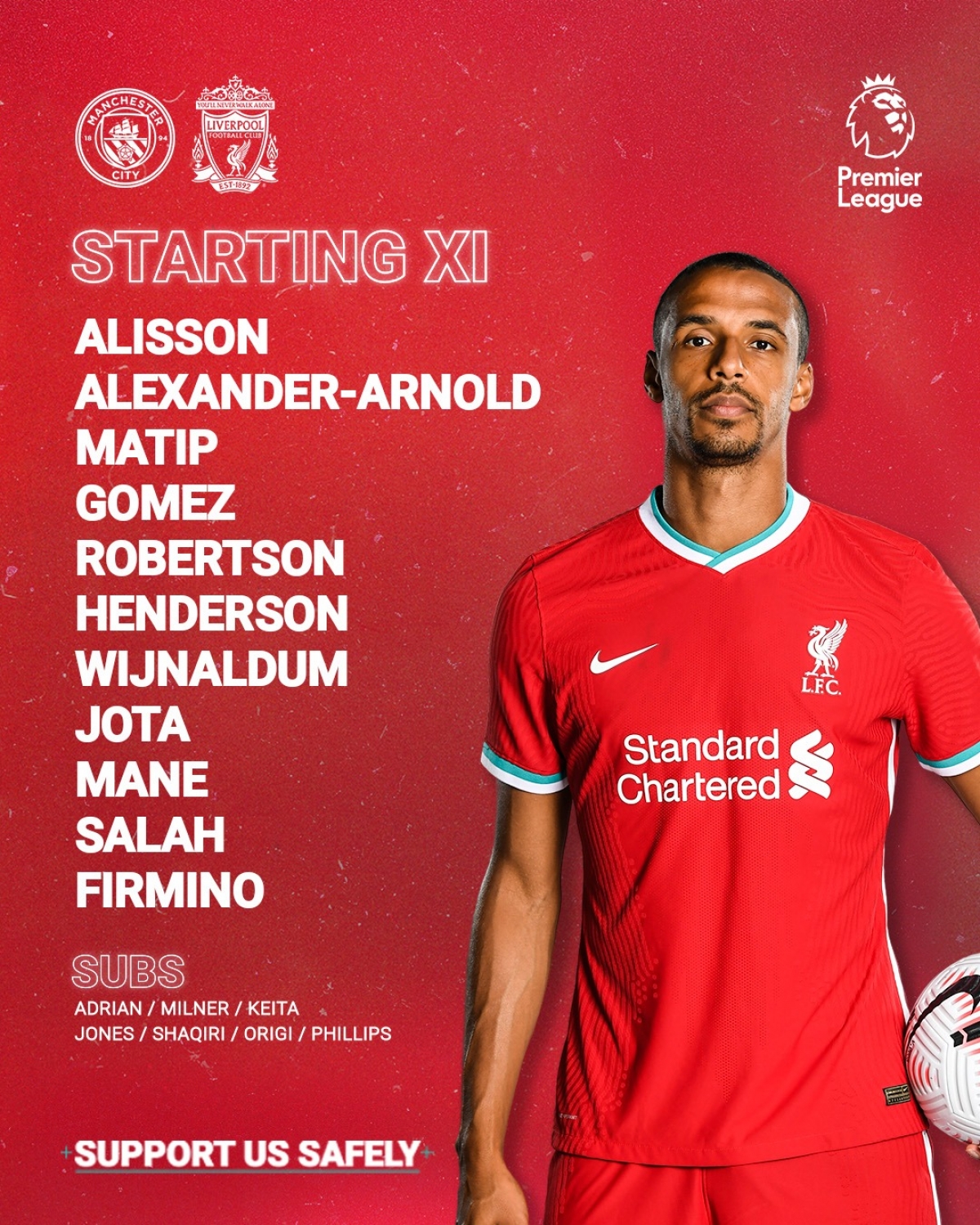 "Bộ tứ siêu đẳng" Salah - Mane - Firmino - Jota sẽ ra sân cùng nhau. (Ảnh: LFC)