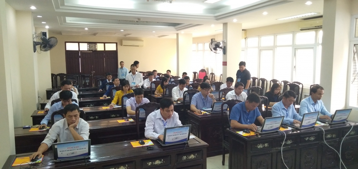 Hội thi ứng dụng CNTT cho cán bộ, công chức cấp xã tỉnh Thanh Hóa.