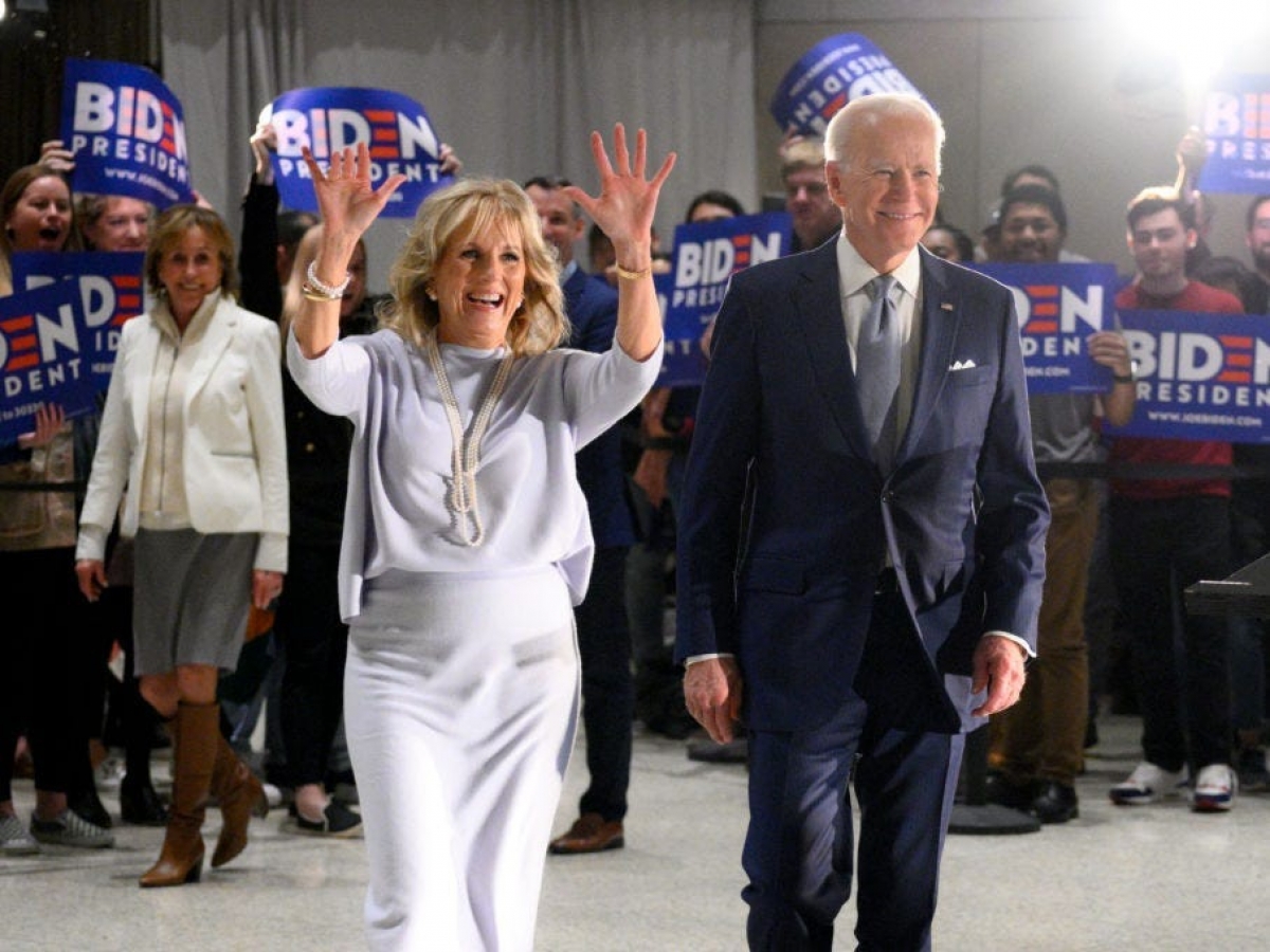 Bà Jill đã nghỉ dạy trong năm nay để dành thời gian vận động tranh cử cho ông Biden. Ảnh: AP 