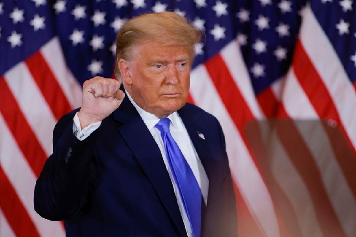 Tổng thống Trump tại Nhà Trắng sáng 4/11. Ảnh: Reuters 