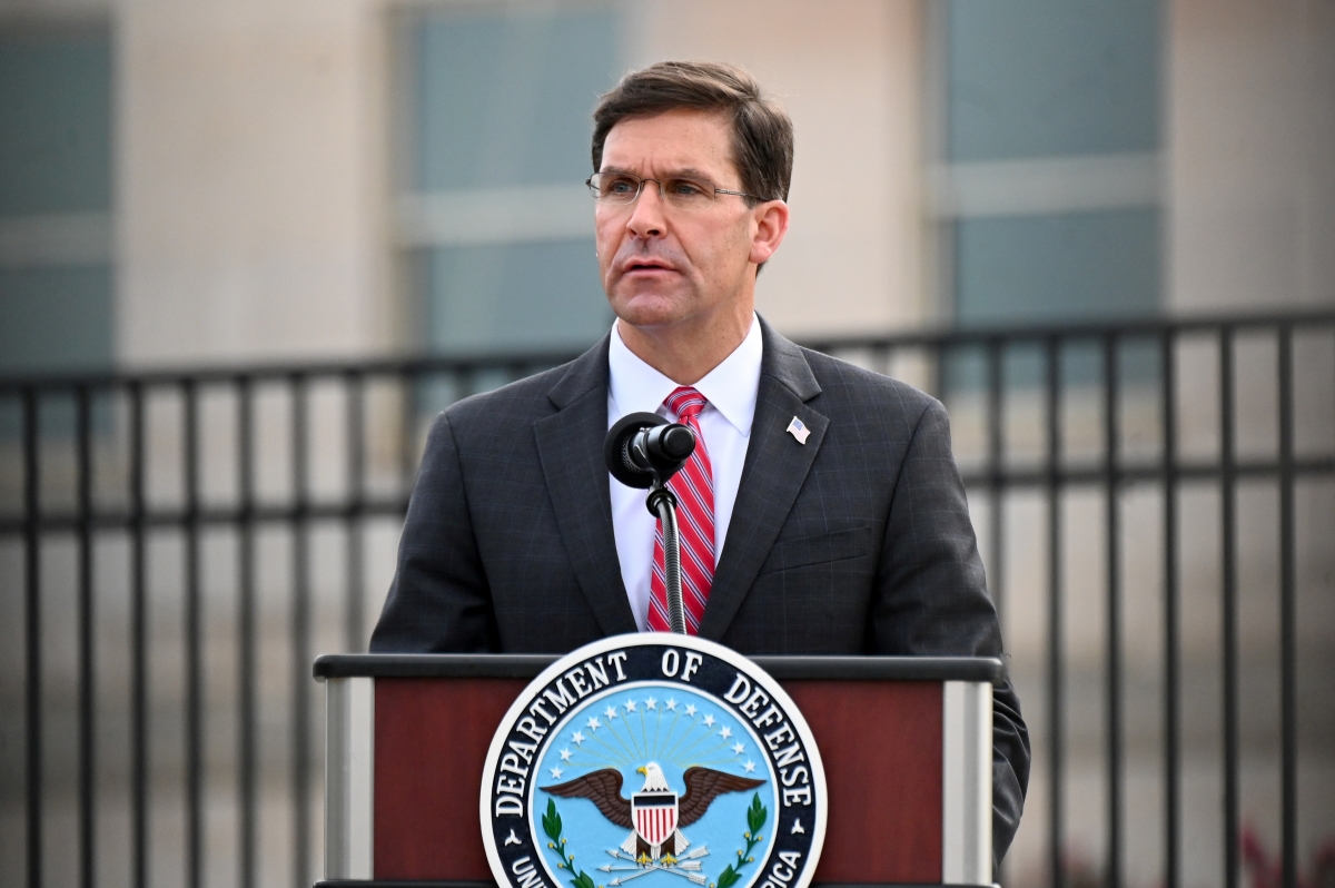 Cựu Bộ trưởng Quốc phòng Mỹ Mark Esper. Nguồn: Reuters