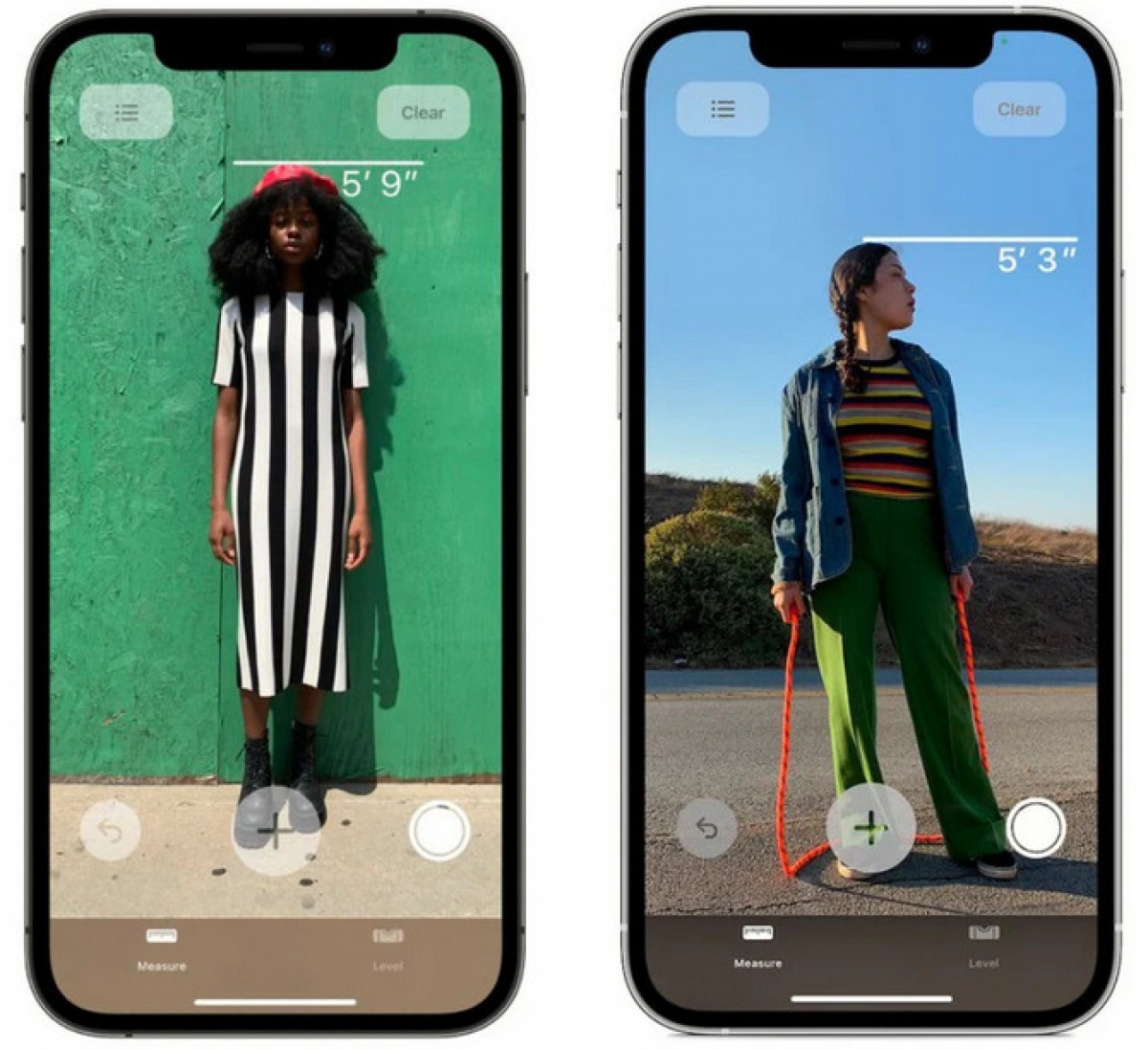Tính năng đo chiều cao trên iPhone 12.