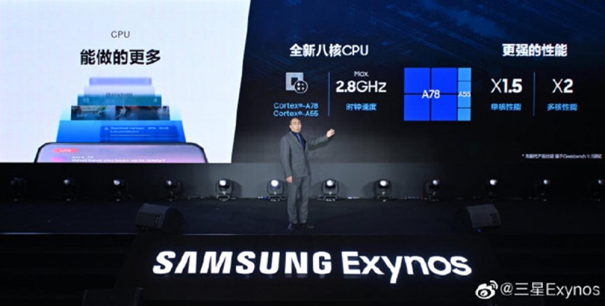 Exynos 1080 đi kèm một lõi CPU tốc độ lên đến 2,8 GHz cho nhiệm vụ yêu cầu hiệu suất cao