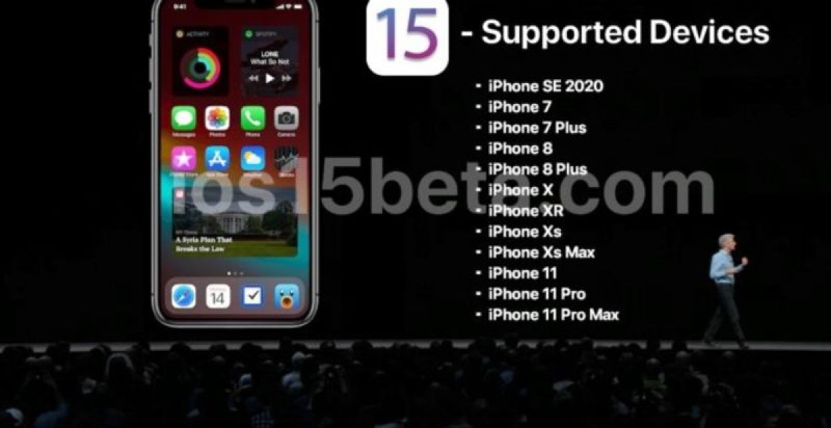 Các mẫu iPhone dự kiến được cập nhật lên iOS 15