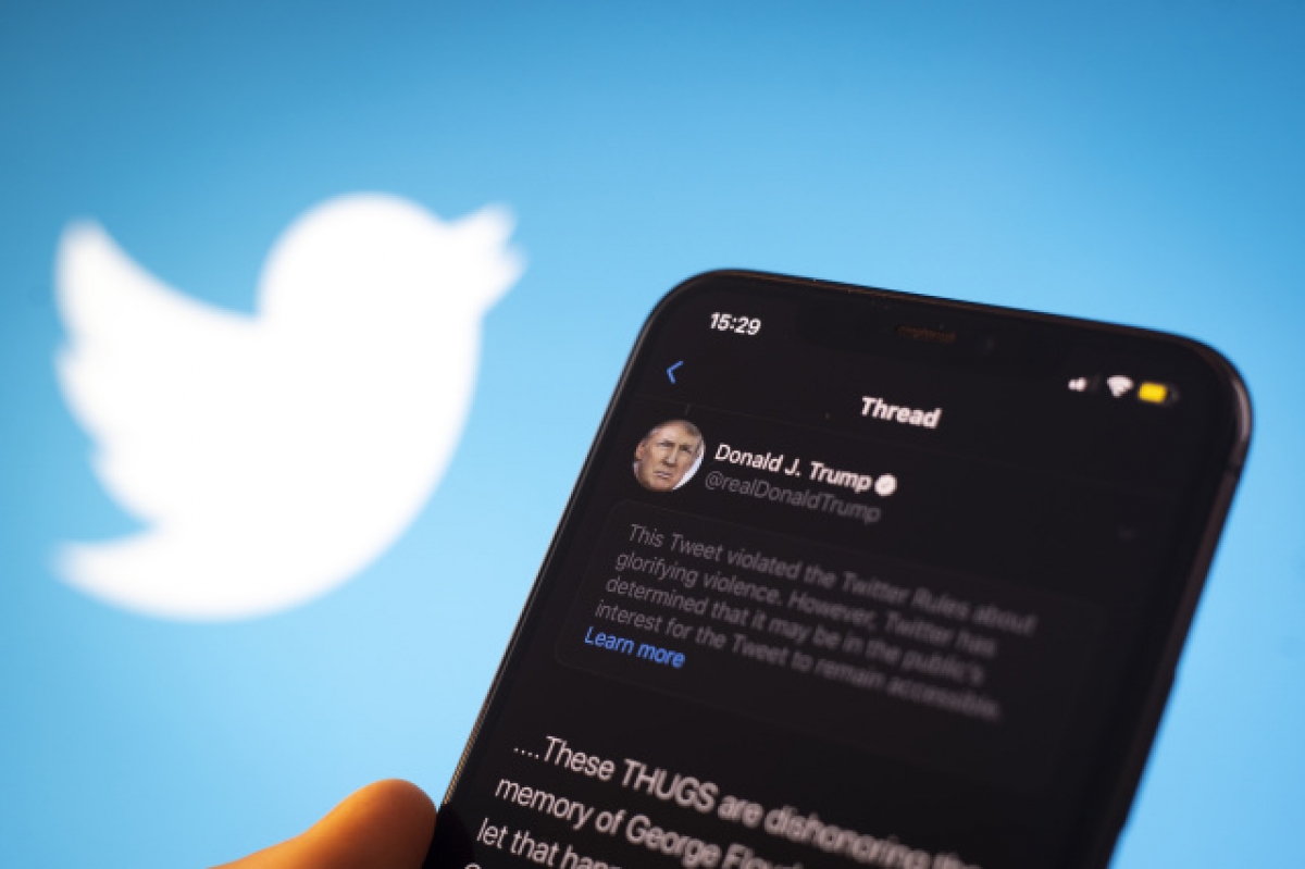 Tài khoản Twitter của ông Trump có một lượng người theo dõi rất lớn.