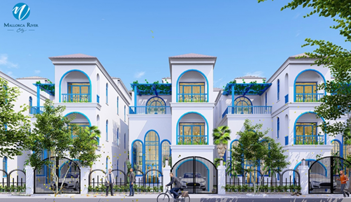 Phối cảnh khu biệt thự tại dự án Mallorca River City