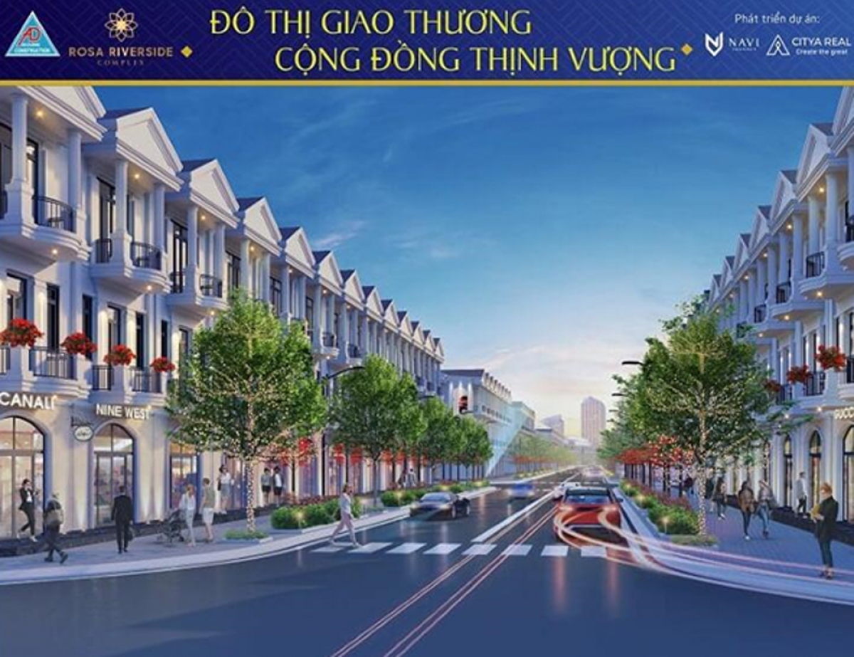 Phối cảnh khu biệt thự tại dự án Rosa Riverside Complex