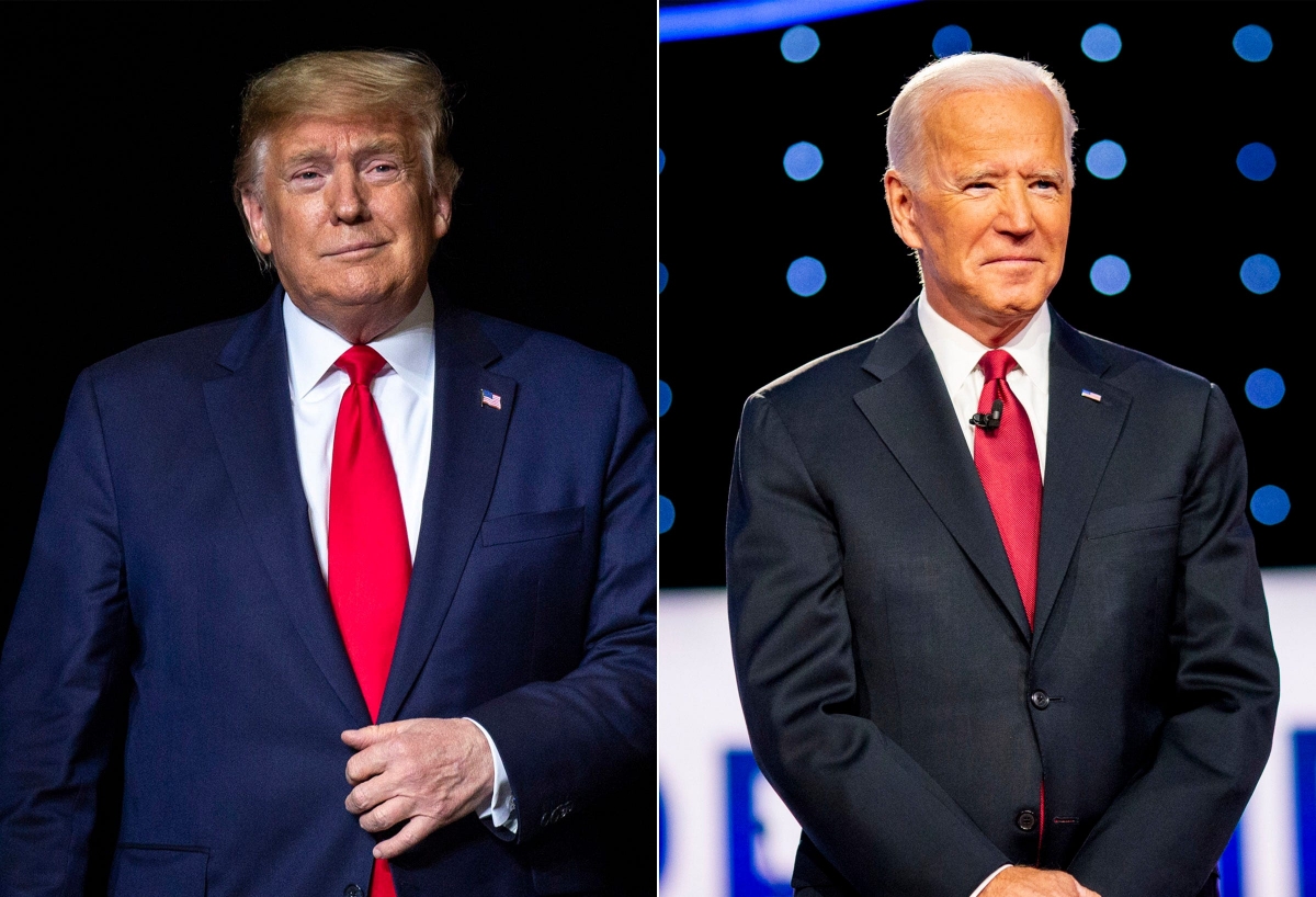 Tổng thống Trump (trái) và ứng viên đảng Dân chủ Joe Biden. Ảnh: USA Today 