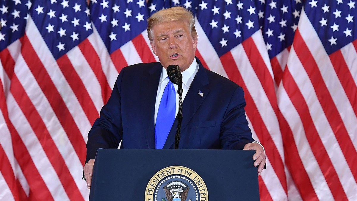 Tổng thống Trump phát biểu tại Nhà Trắng ngày 4/11. Ảnh: Fox News 