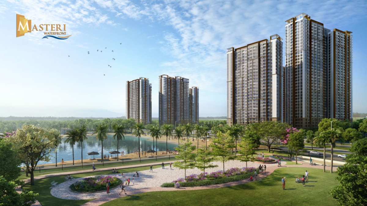 Masteri Waterfront sở hữu tầm nhìn triệu đô hướng biển hồ nước mặn 6.1ha và hồ trung tâm 24.5ha