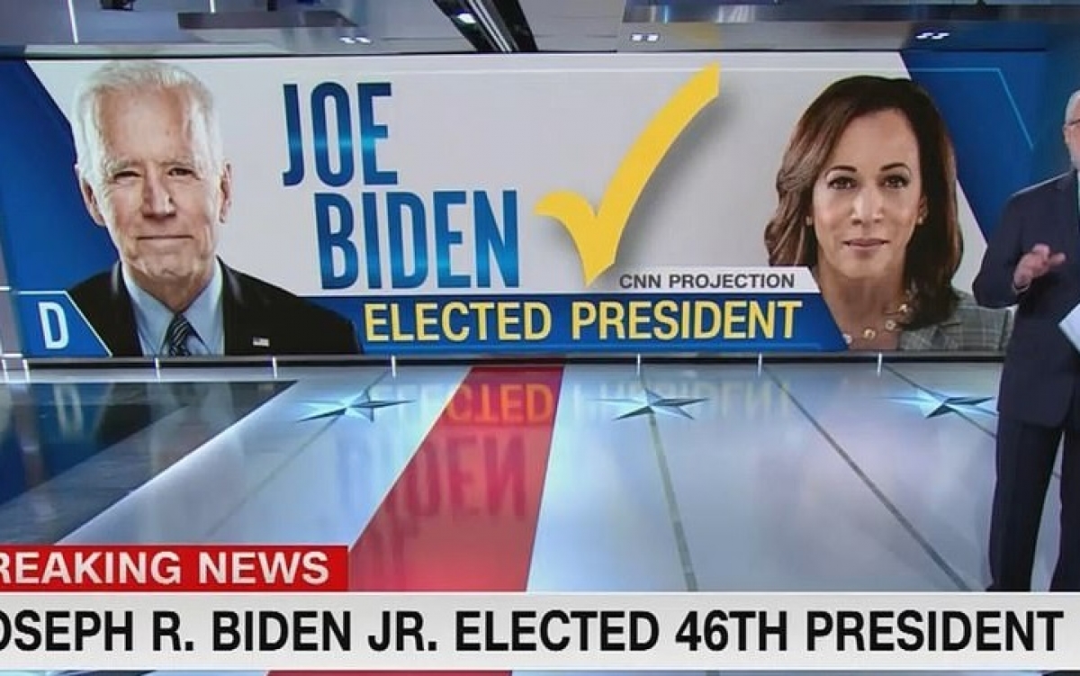 Ông Biden đắc cử Tổng thống Mỹ. Ảnh: CNN.
