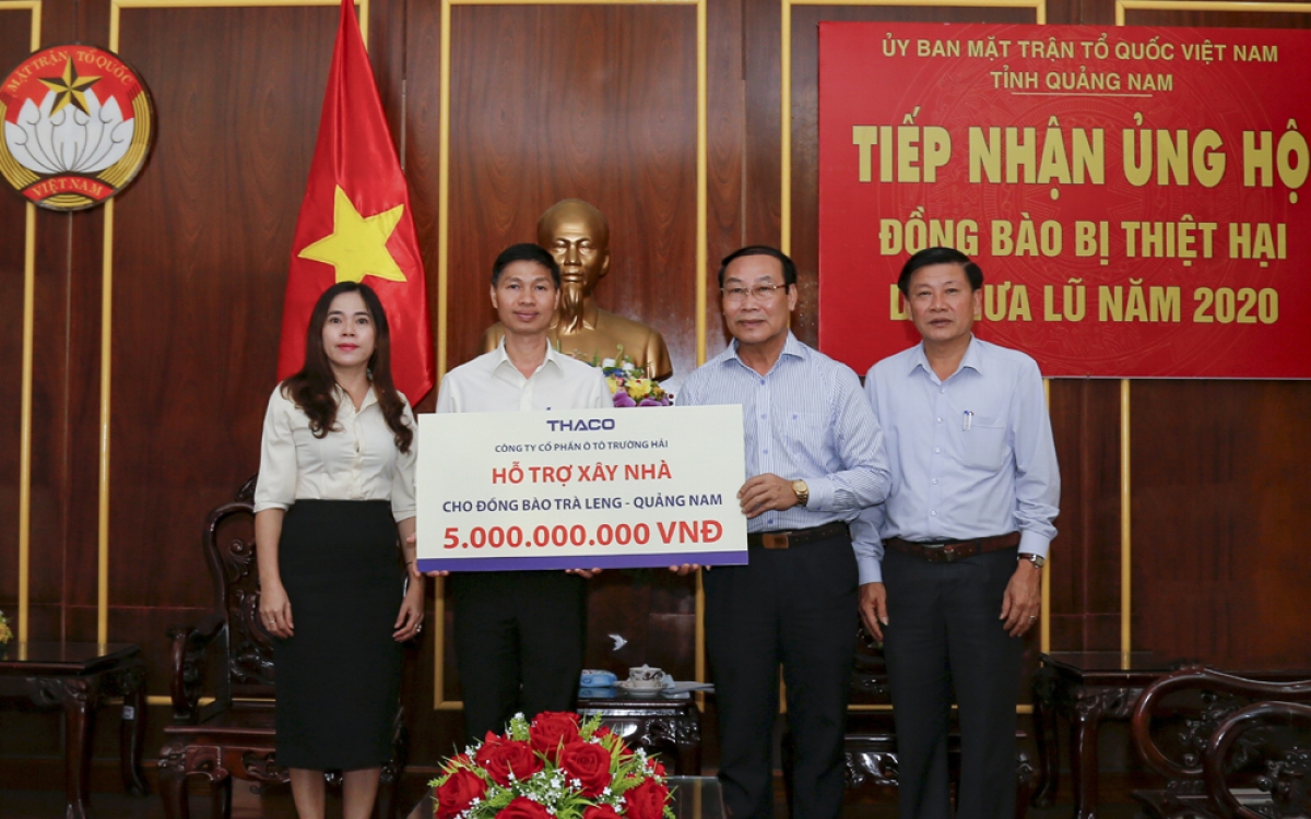THACO hỗ trợ xây dựng lại ngôi làng cho đồng bào Trà Leng - Quảng Nam