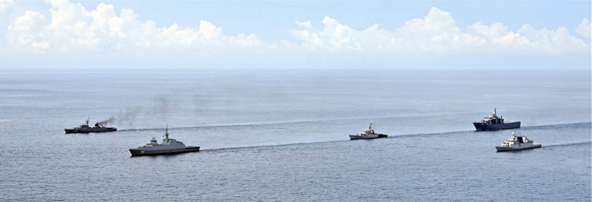 Các tàu chiến của Ấn Độ, Singapore và Thái Lan tham gia SITMEX-2020 tại vùng biển Andaman trên Ấn Độ Dương (ANI)