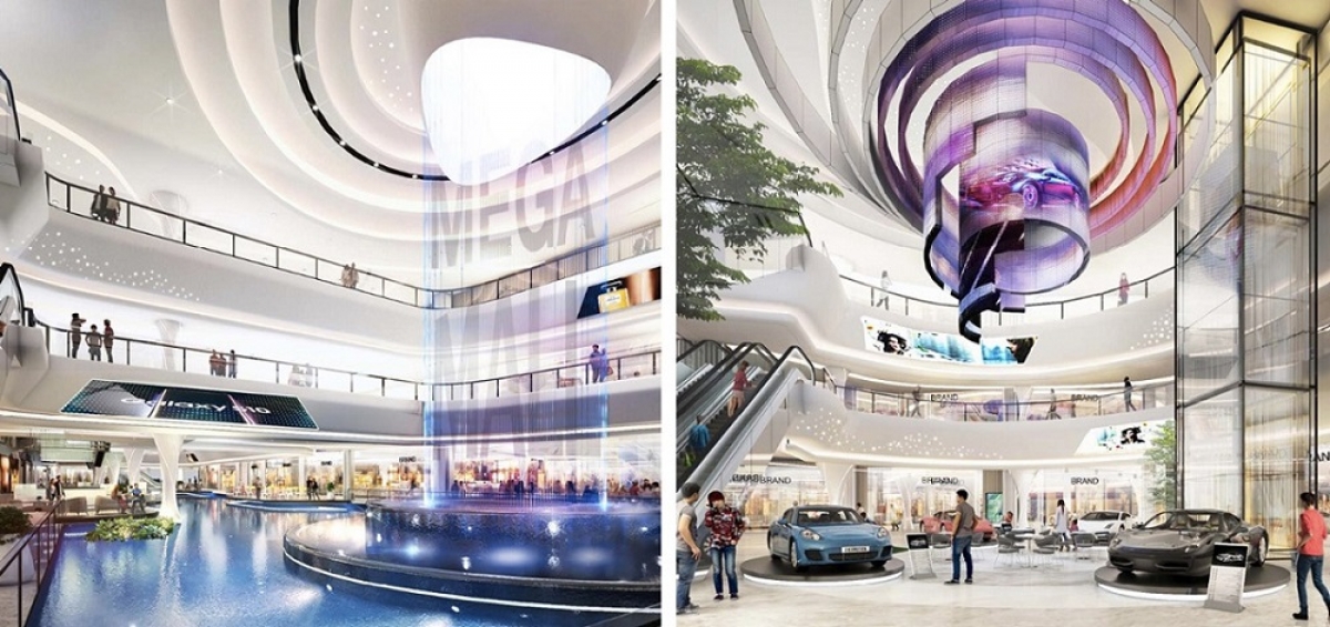 Vincom Mega Mall Smart City được thiết kế với không gian trải nghiệm đặc sắc. (Hình ảnh minh hoạ)