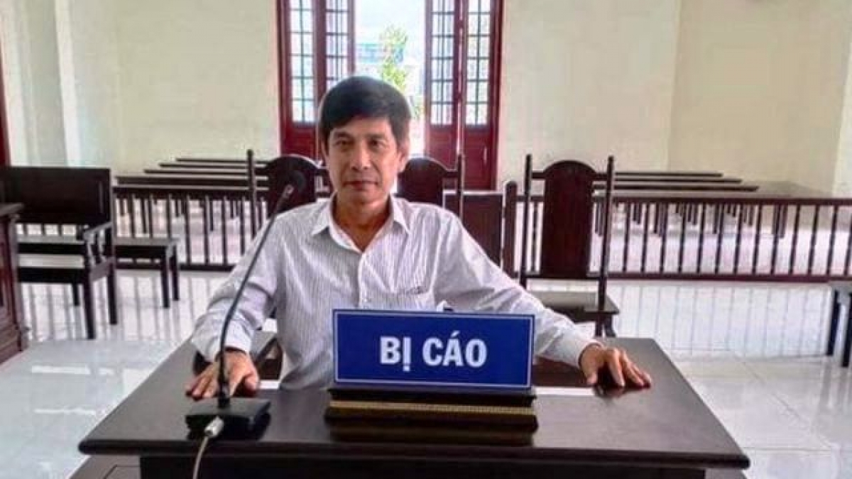 Ông Lương Hữu Phước khi xét xử tại tòa.