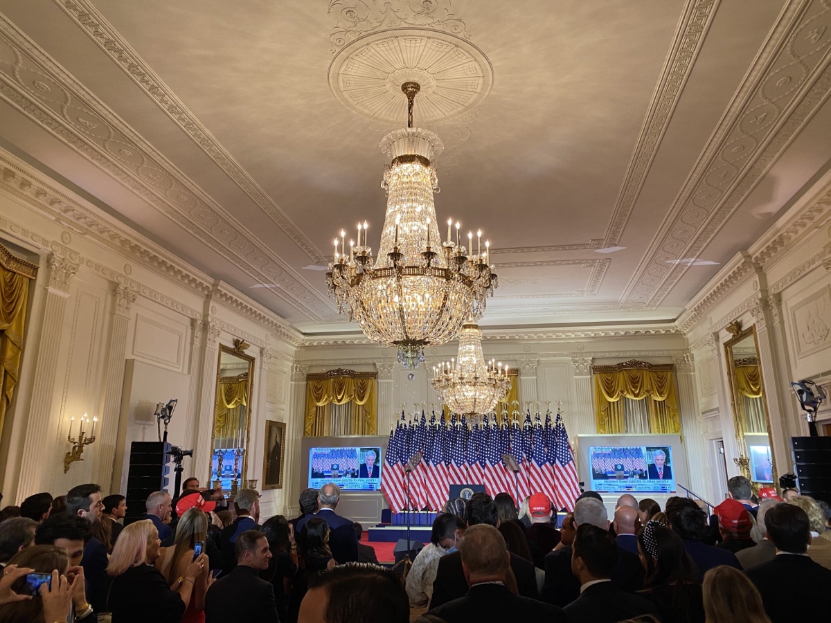 Nguồn ảnh: Twitter Jeff Mason, phóng viên Reuters theo dõi Nhà Trắng.
