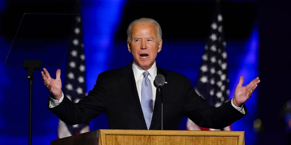 Tổng thống đắc cử Joe Biden phát biểu ngày 7/11 ở Wilmington, bang Delaware. Ảnh: AP