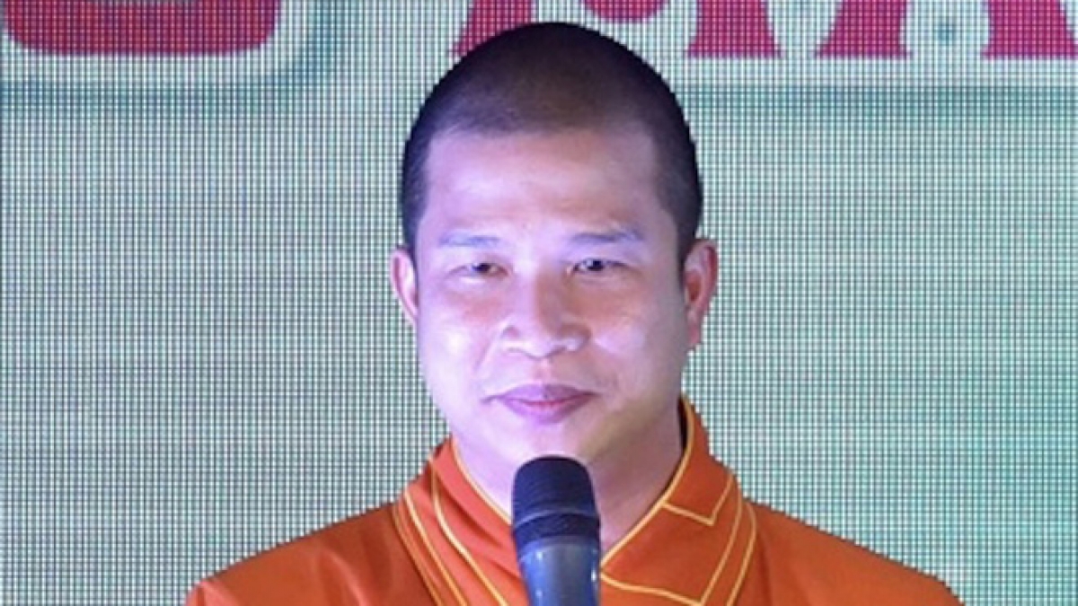 Bị can Phạm Văn Cung lúc còn đi tu (Nguồn khai thác phatgiao.org.vn)