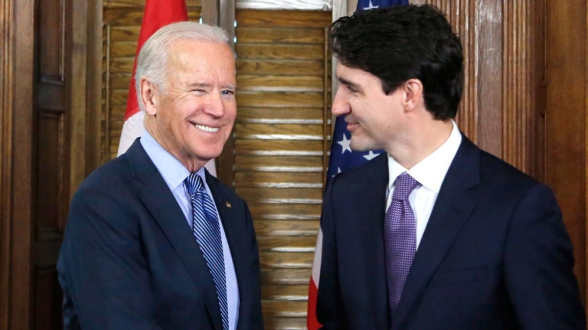 Ông Trudeau và ông Biden. Ảnh: CTV News.