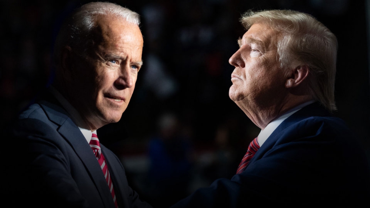 Hai ứng viên Tổng thống Mỹ năm 2020 Trump và Biden. Ảnh: Getty 