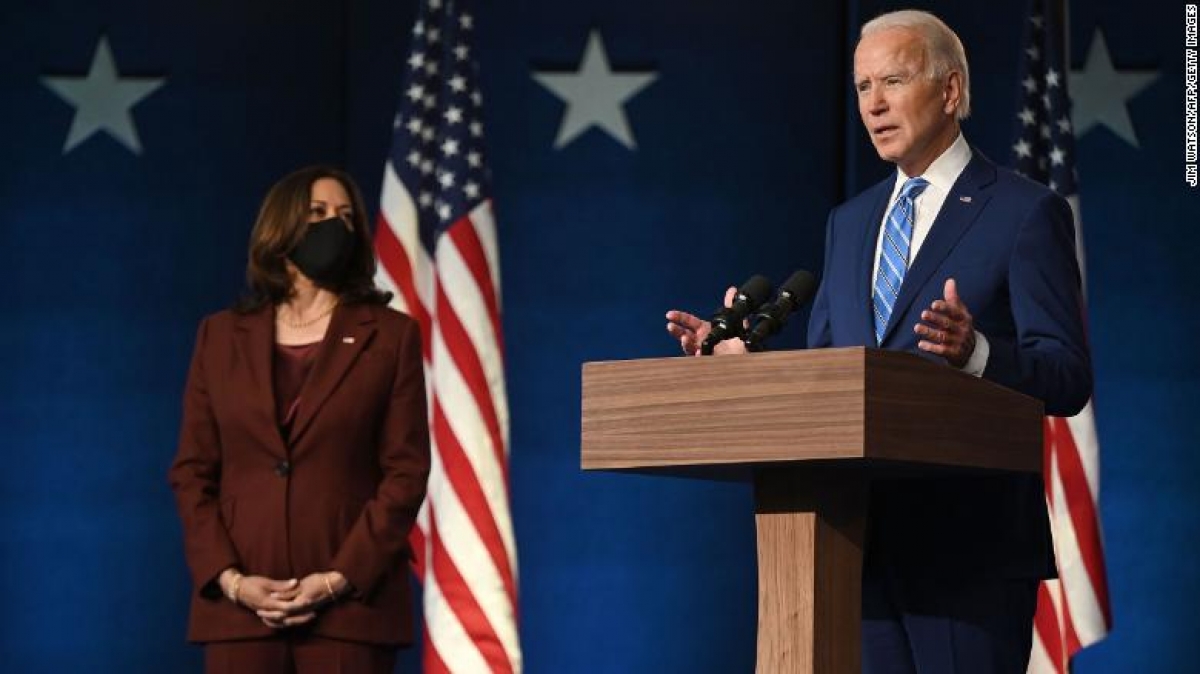 Ông Joe Biden phát biểu hôm 4/11. Ảnh: Getty.