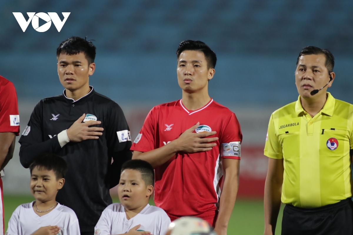 Bùi Tiến Dũng và các đồng đội đã ở rất gần chức vô địch V-League 2020. (Ảnh: Trần Tiến)