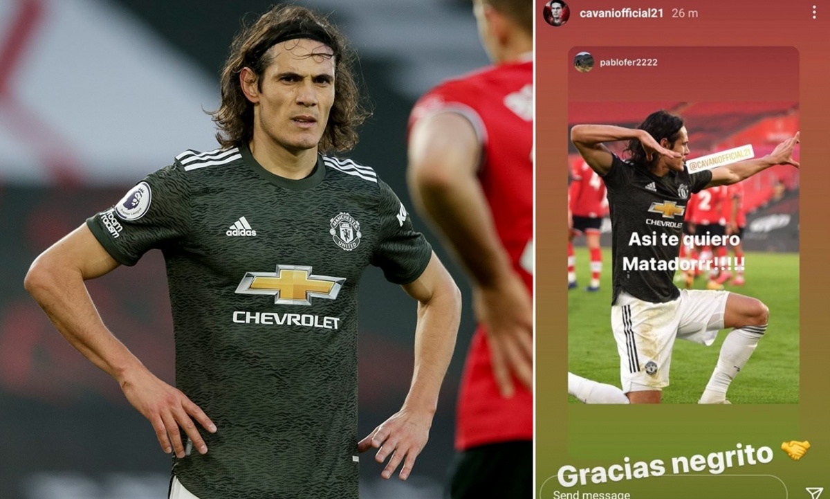 Cavani gặp rắc rối ngay sau khi trở thành người hùng của MU. (Ảnh: Daily Mail)