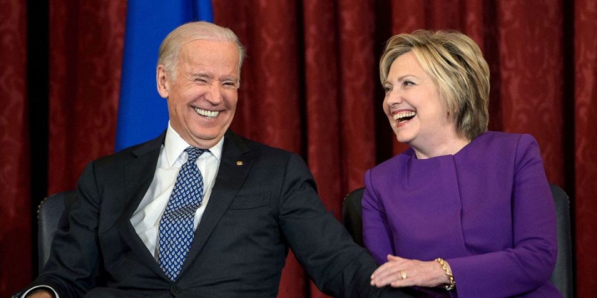 Bà Hillary Clinton và ông Joe Biden. Ảnh: Yahoo.
