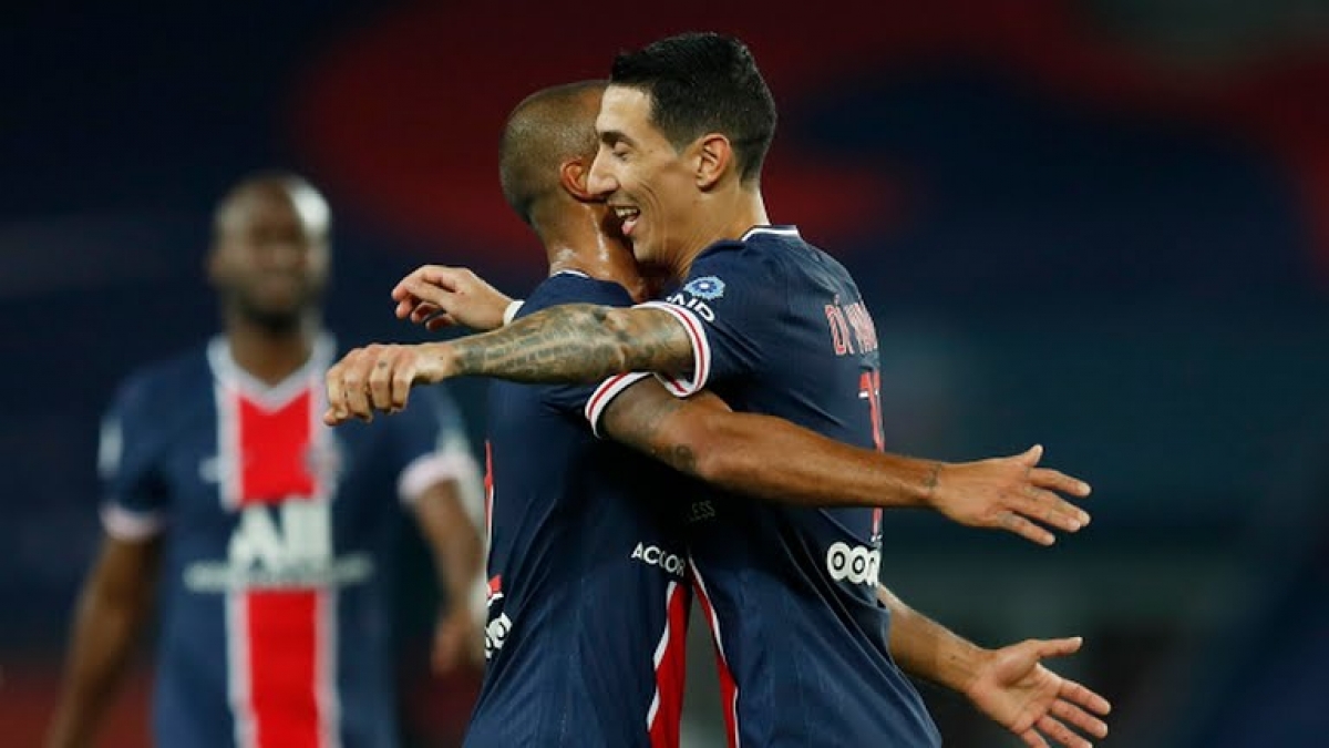 Di Maria ghi cú đúp và 1 kiến tạo giúp PSG thặng dễ Rennes (Ảnh: Reuters).
