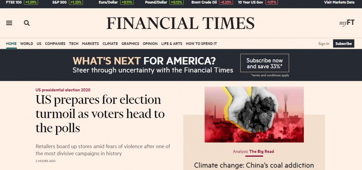 Bài bình luận trên Financial Times.