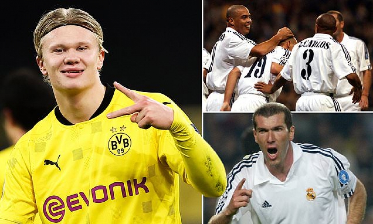 Haaland ghi bàn nhiều hơn cả Ronaldo lẫn Zidane ở Champions League. (Ảnh: Daily Mail)
