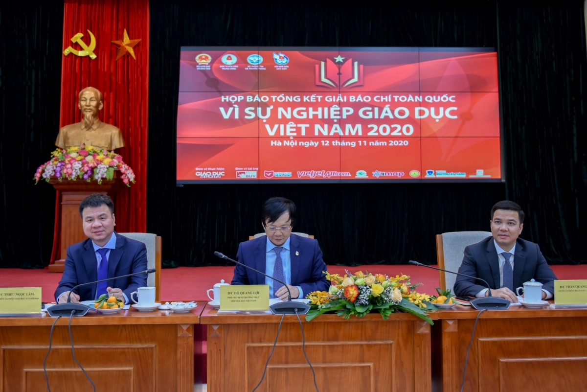 Họp báo tổng kết Giải báo chí toàn quốc "Vì sự nghiệp giáo dục Việt Nam" năm 2020. (Ảnh: GDTĐ)