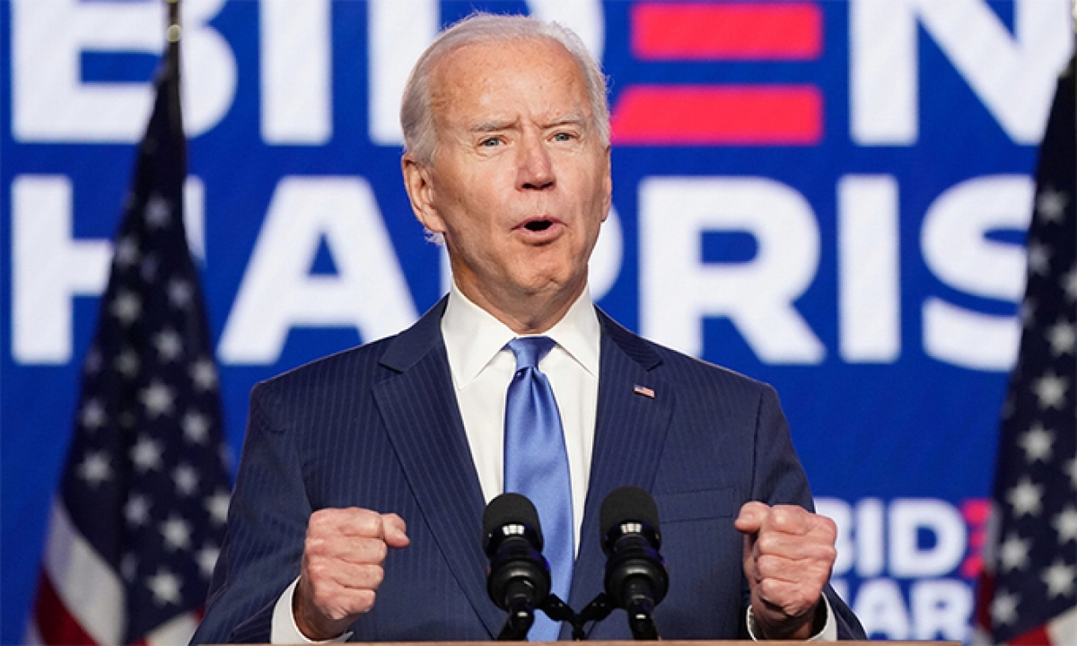 Ông Joe Biden phát biểu tại Wilmington, Delaware, ngày 6/11. Ảnh: Reuters.