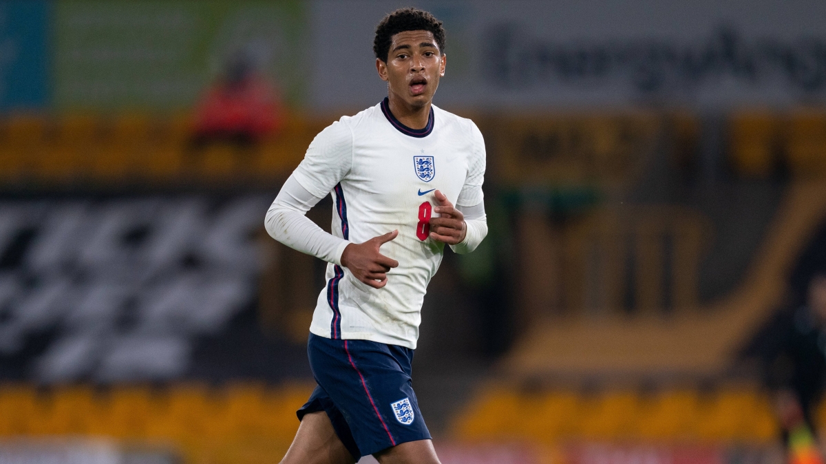 Jude Bellingham trong màu áo U21 Anh. (Ảnh: Getty).