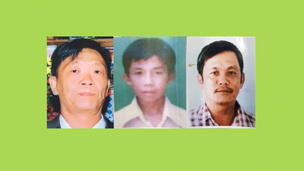 Ngoài ra, trong quá trình điều tra, Cơ quan Cảnh sát điều tra đã xác định 3 đối tượng: Võ Văn Kha (48 tuổi, ngụ P.Vĩnh Nguơn, TP.Châu Đốc), Phạm Thanh Sang (38 tuổi, ngụ xã Đa Phước, huyện An Phú) và Trần Văn Phương (47 tuổi, ngụ xã Đa Phước) là những người có liên quan đến vụ án. Triệu tập nhiều lần nhưng các đối tượng không đến làm việc, nên ra thông báo truy tìm.