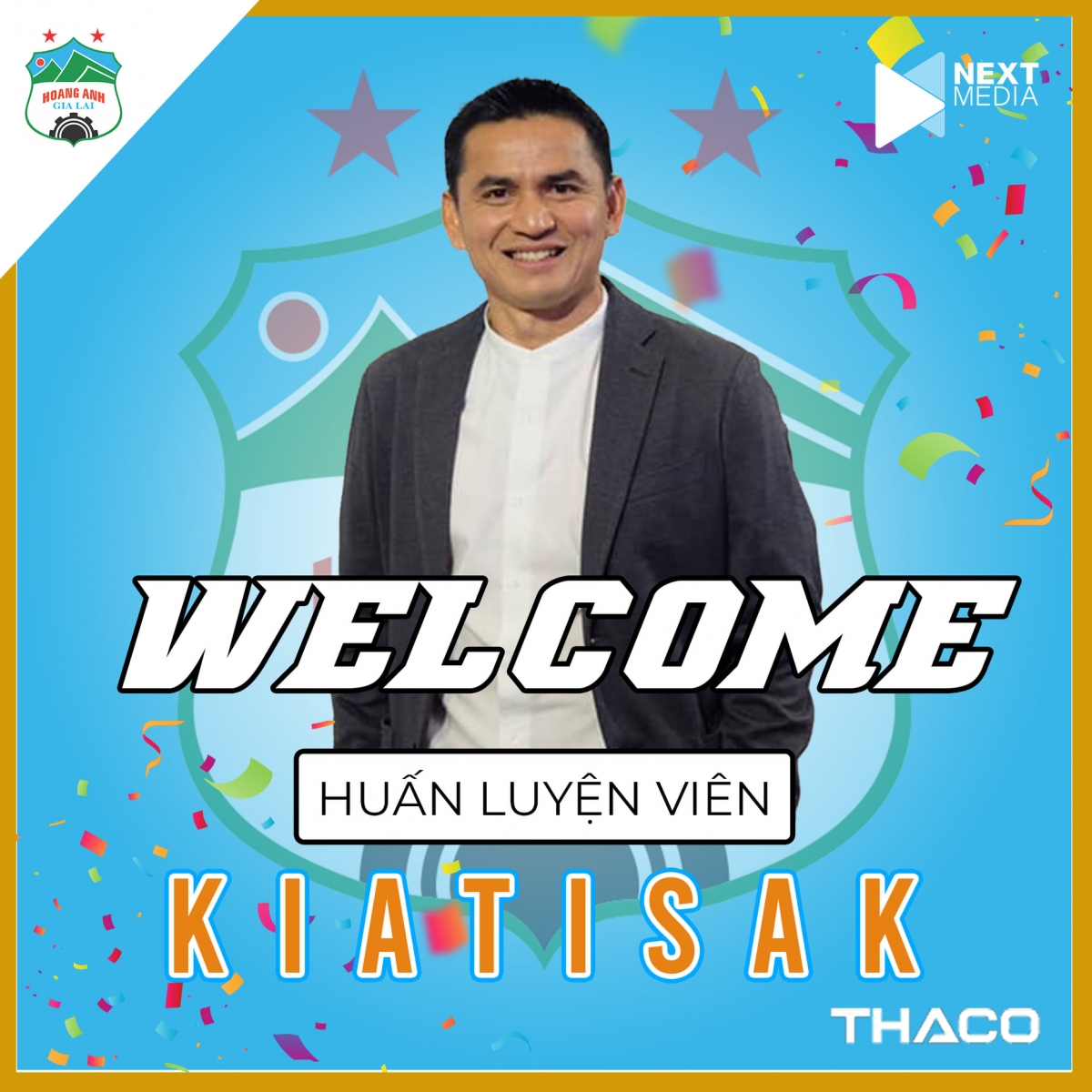 HLV Kiatisak chính thức ký hợp đồng 2 năm với HAGL. (Ảnh: HAGL)