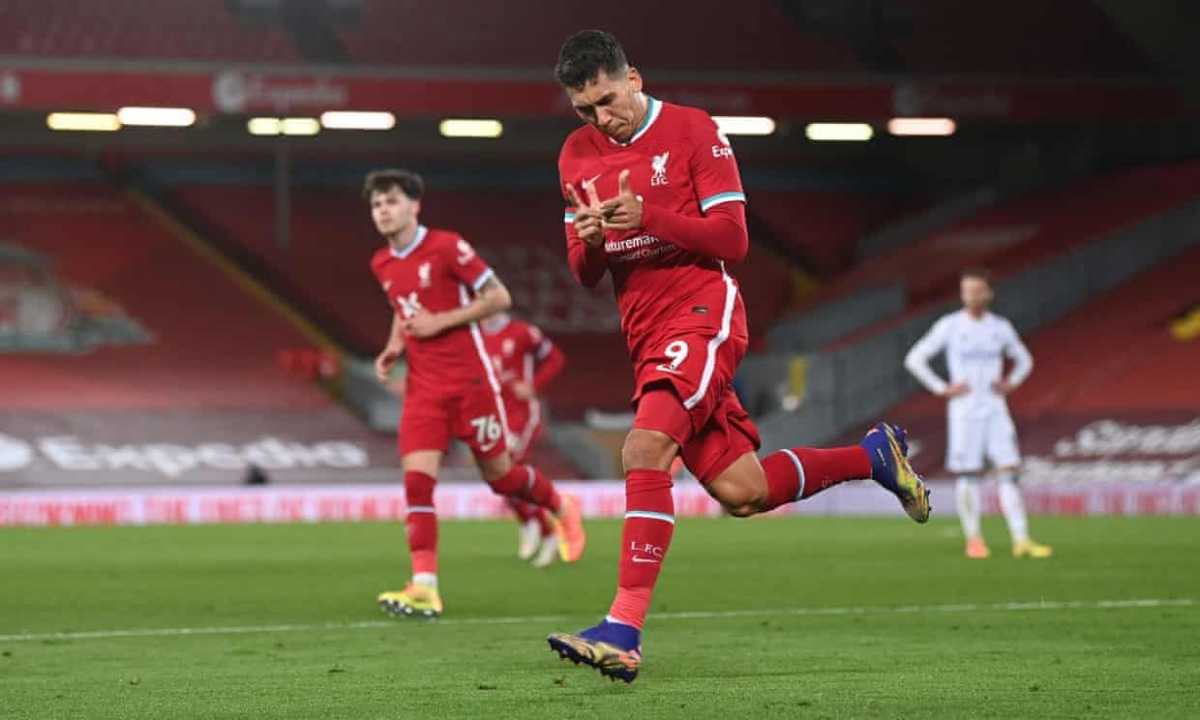Roberto Firmino giải tỏa áp lực khi chấm dứt chuỗi trận "tịt ngòi". (Ảnh: Getty)