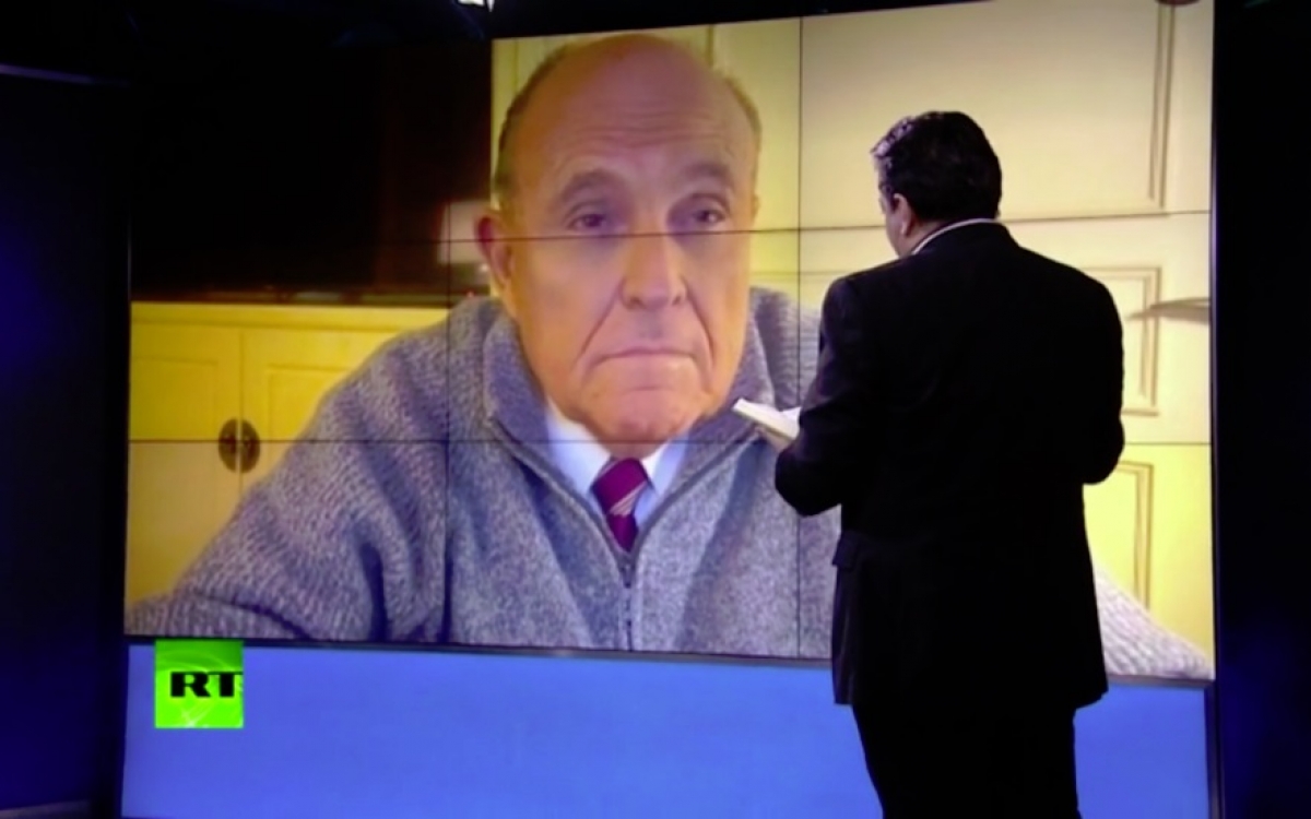 Ông Rudy Giuliani - luật sư riêng của ông Donald Trump trả lời phỏng vấn RT.