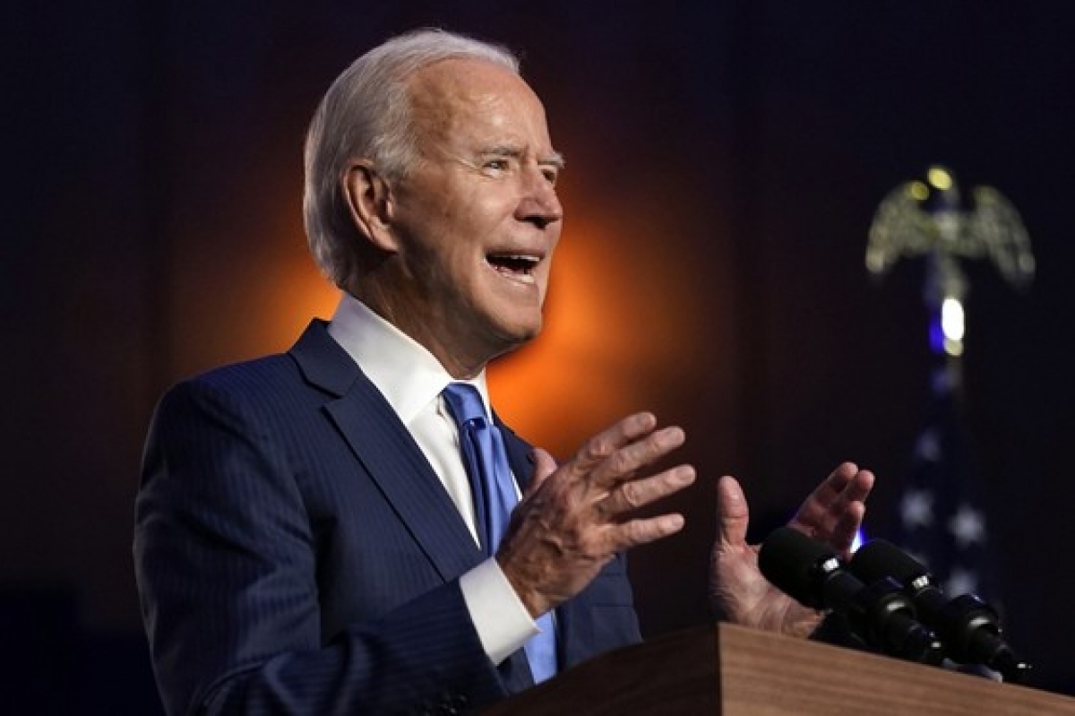 Ông Biden phát biểu tại Wilmington, Delaware. Ảnh: AP 