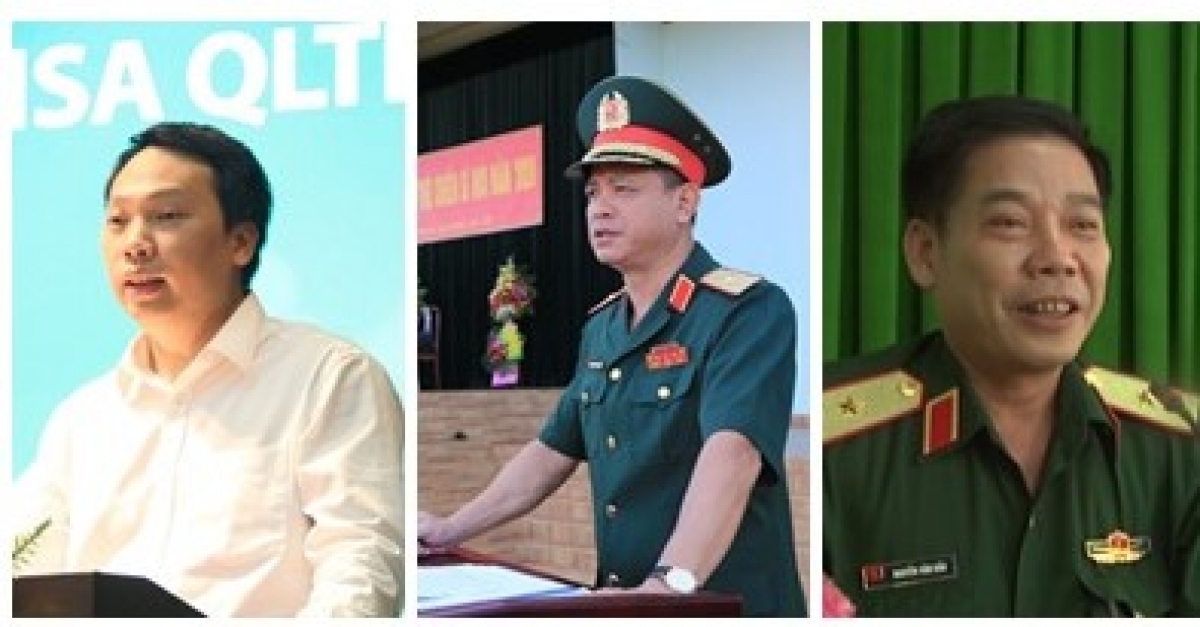 Thứ trưởng Bộ Thông tin và Truyền thông Nguyễn Huy Dũng; Thiếu tướng Nguyễn Trường Thắng - Tư lệnh Quân Khu 7; Thiếu tướng Nguyễn Văn Gấu - Chính ủy Quân Khu 9 (Từ trái sang phải)