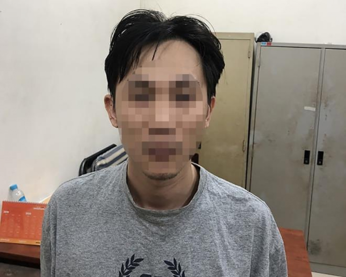Hồ Thanh P tại cơ quan công an. (Ảnh: CACC)