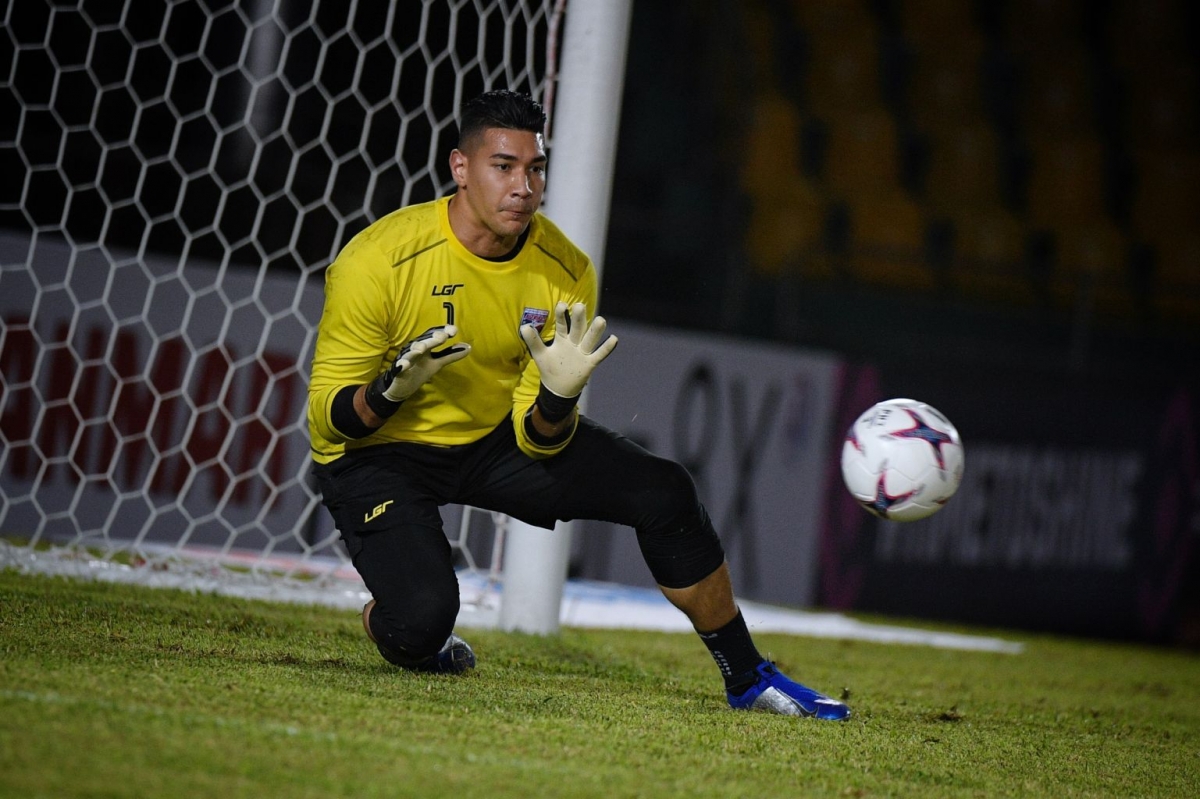 Thủ môn Etheridge trong trận đấu duy nhất ở AFF Cup 2018. (Ảnh: AFF)