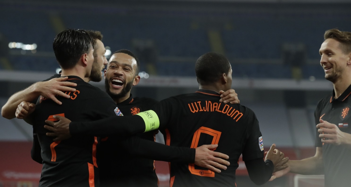 Depay và các đồng đội đánh bại Ba Lan 2-1 nhưng không đủ để có vé vào bán kết Nations League. (Ảnh: Getty).
