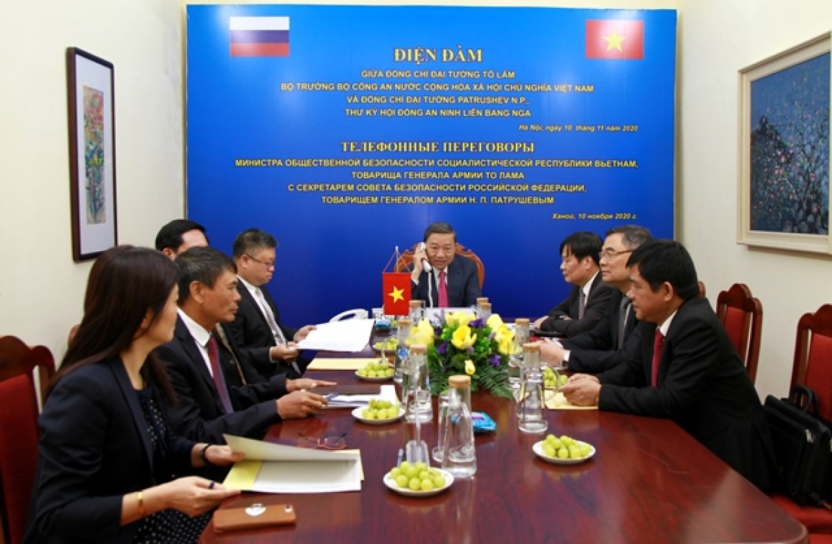 Bộ trưởng Tô Lâm điện đàm với Thư ký Hội đồng An ninh Liên bang Nga.