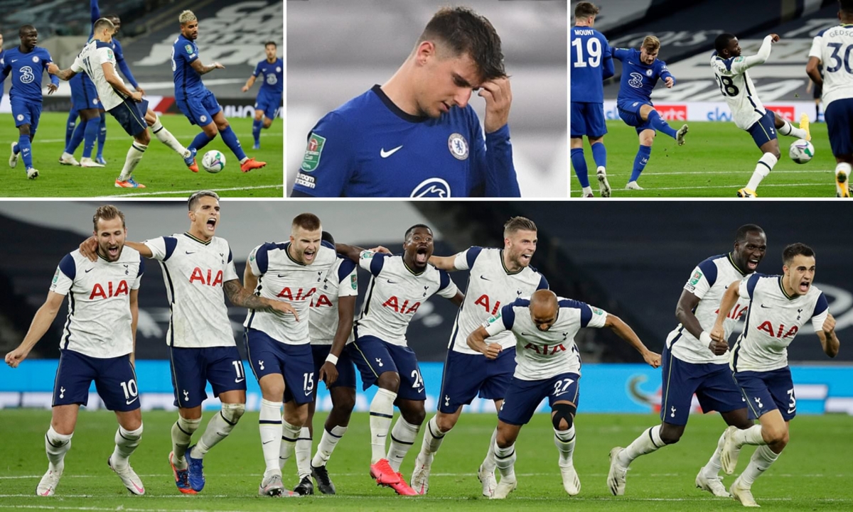 Tottenham vượt qua Chelsea ở League Cup cách đây 2 tháng. (Ảnh: Daily Mail)