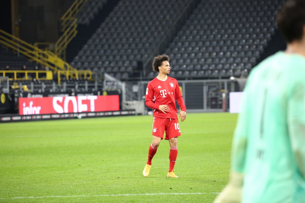 Leroy Sane đã được tung vào sân. (Ảnh: Twitter).