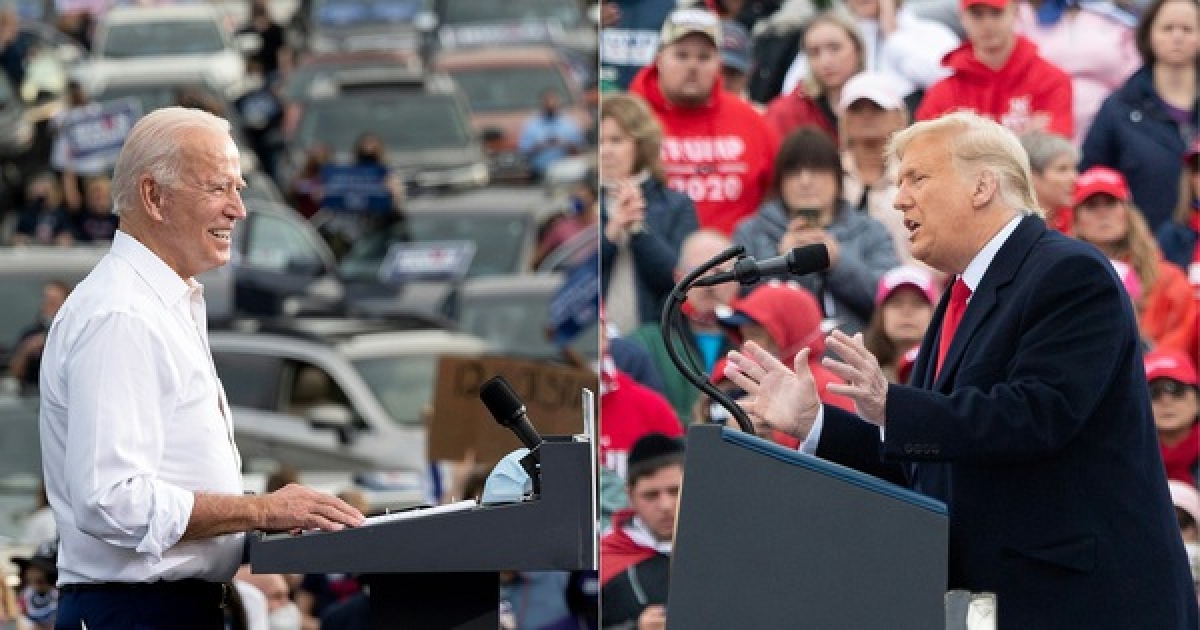 Cả ông Biden (trái) và ông Trump đều có các hoạt động tranh cử đến ngày cuối cùng trước bầu cử. Ảnh: Reuters 