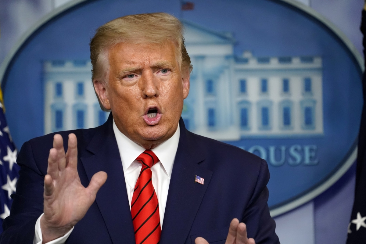 Nếu ông Trump từ chối thừa nhận thất bại hoặc gọi điện chúc mừng đối thủ Biden, ông sẽ phá vỡ truyền thống 124 năm của Mỹ. Ảnh: AP